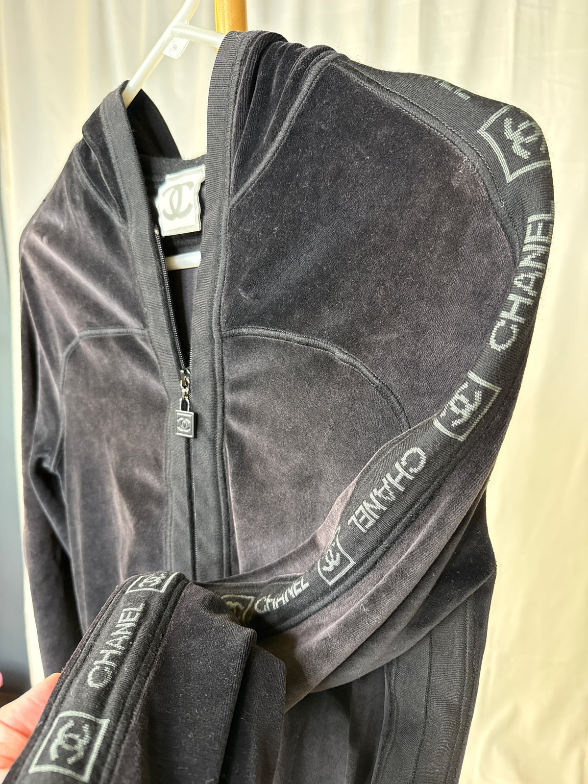Chanel Black Zip Hoodie