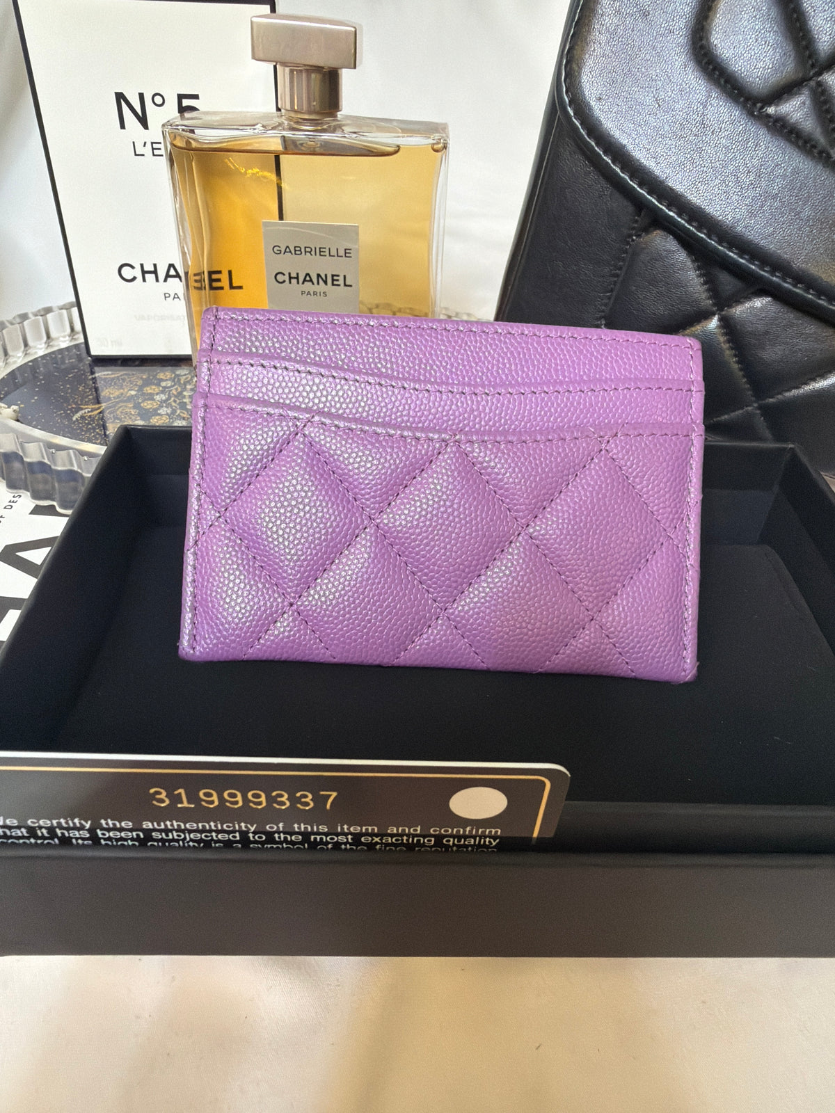 Chanel Purple Card Holder