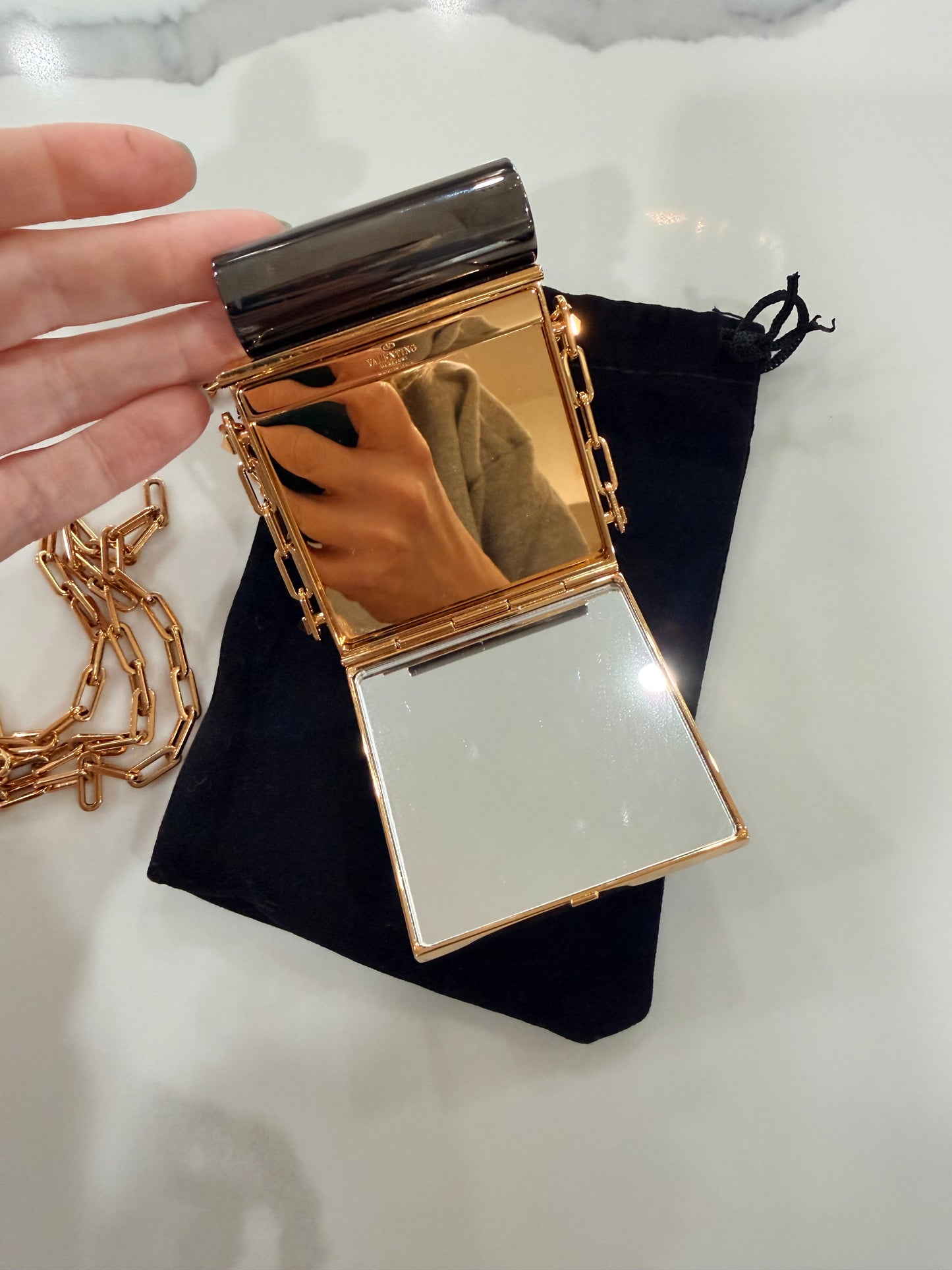 Valentino crossbody compact mirror