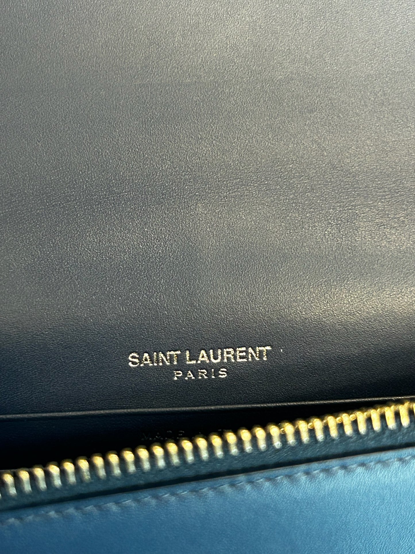 YSL BLUE KATE SMALL TASSEL WOC