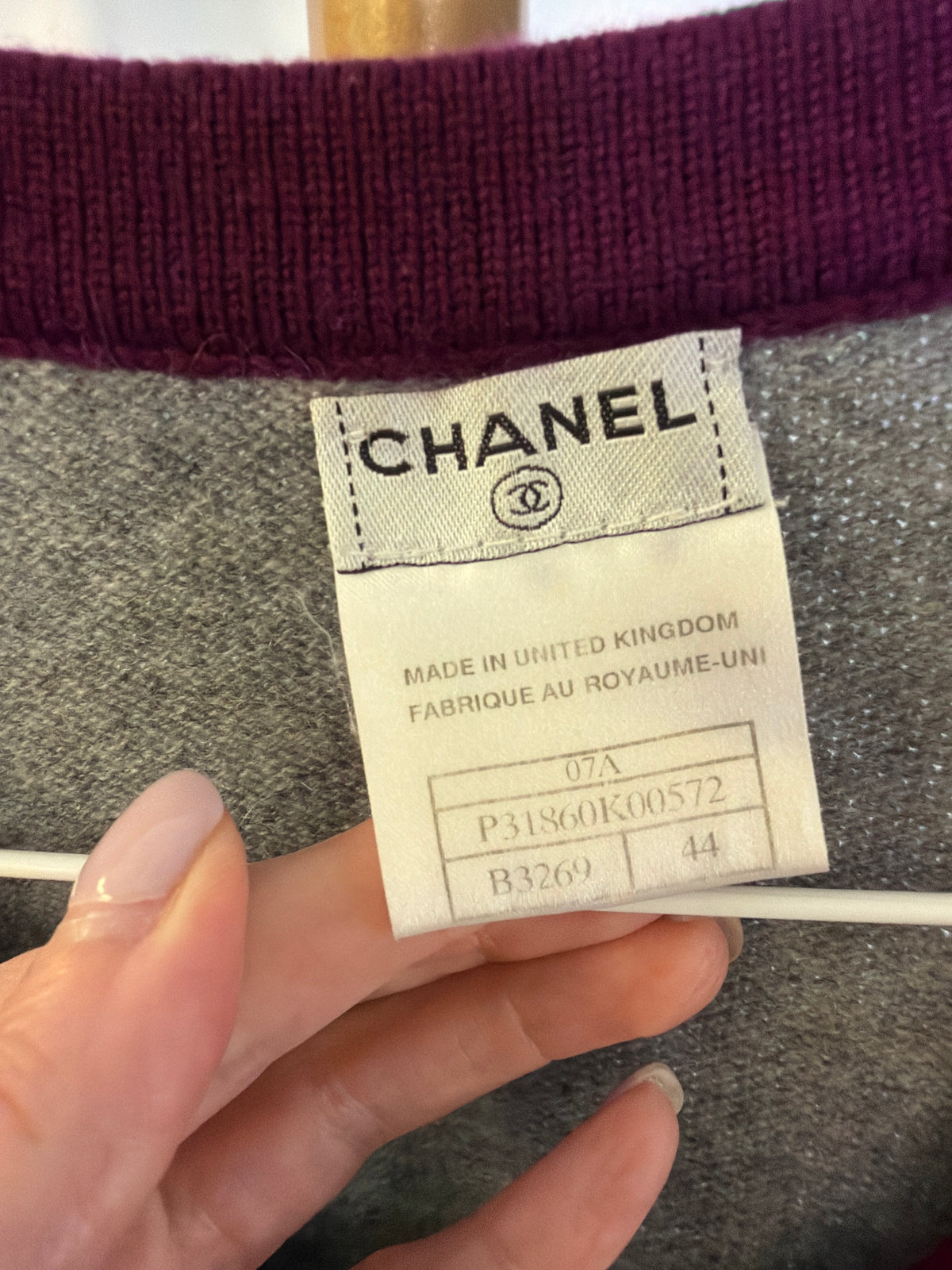 Chanel 100% cashmere sweater dress fr 44 07A