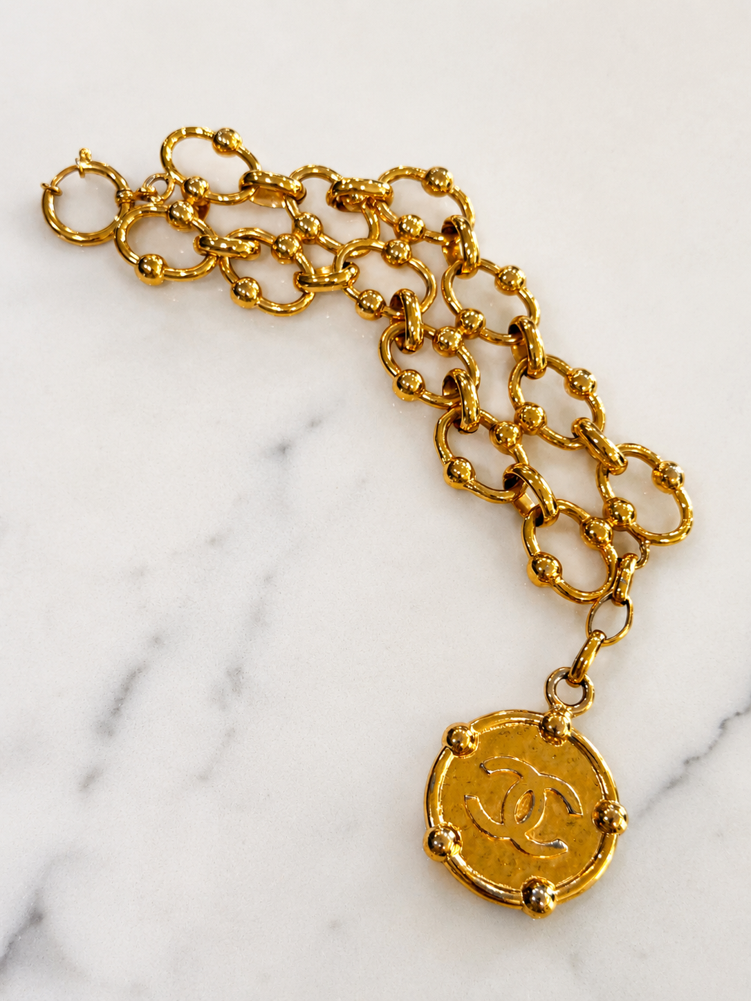 Chanel collection 25 24K gold plated bracelet