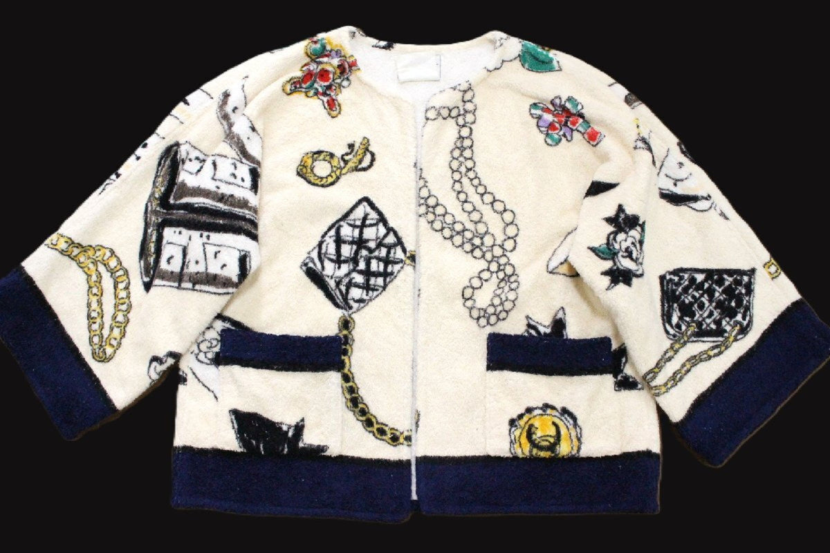 Chanel 94p Runway Vintage Terry Cloth 38