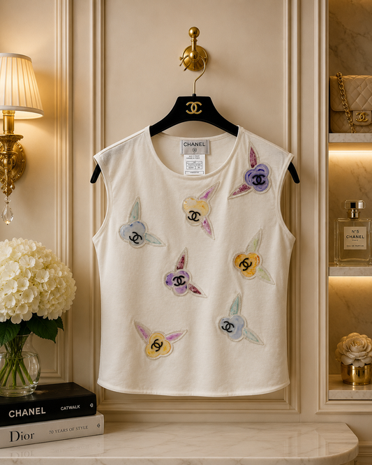 Chanel appliqué CC tank