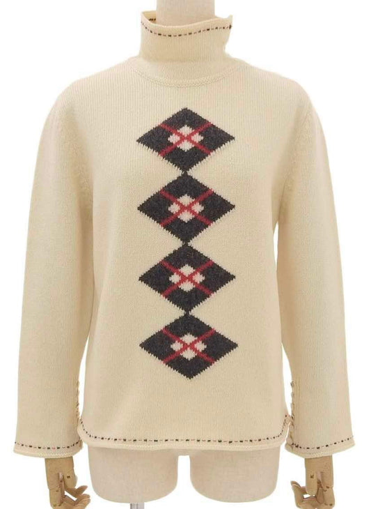 CHANEL Pre-Owned 2002 argyle intarsia-knit sweater