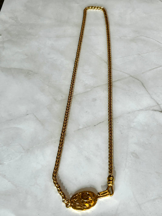 Chanel 24k gold plated necklace / Belt 35" from 95A