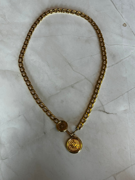 Chanel 24K Plated Coin Belt 30.5"
