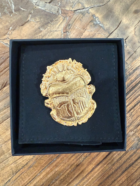 CHANEL Gold CC Scarab Egypt Collection Brooch
