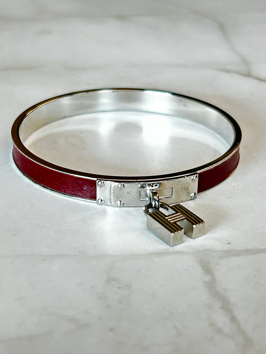 Hermes Kelly H Lock Cadena Bangle Bracelet