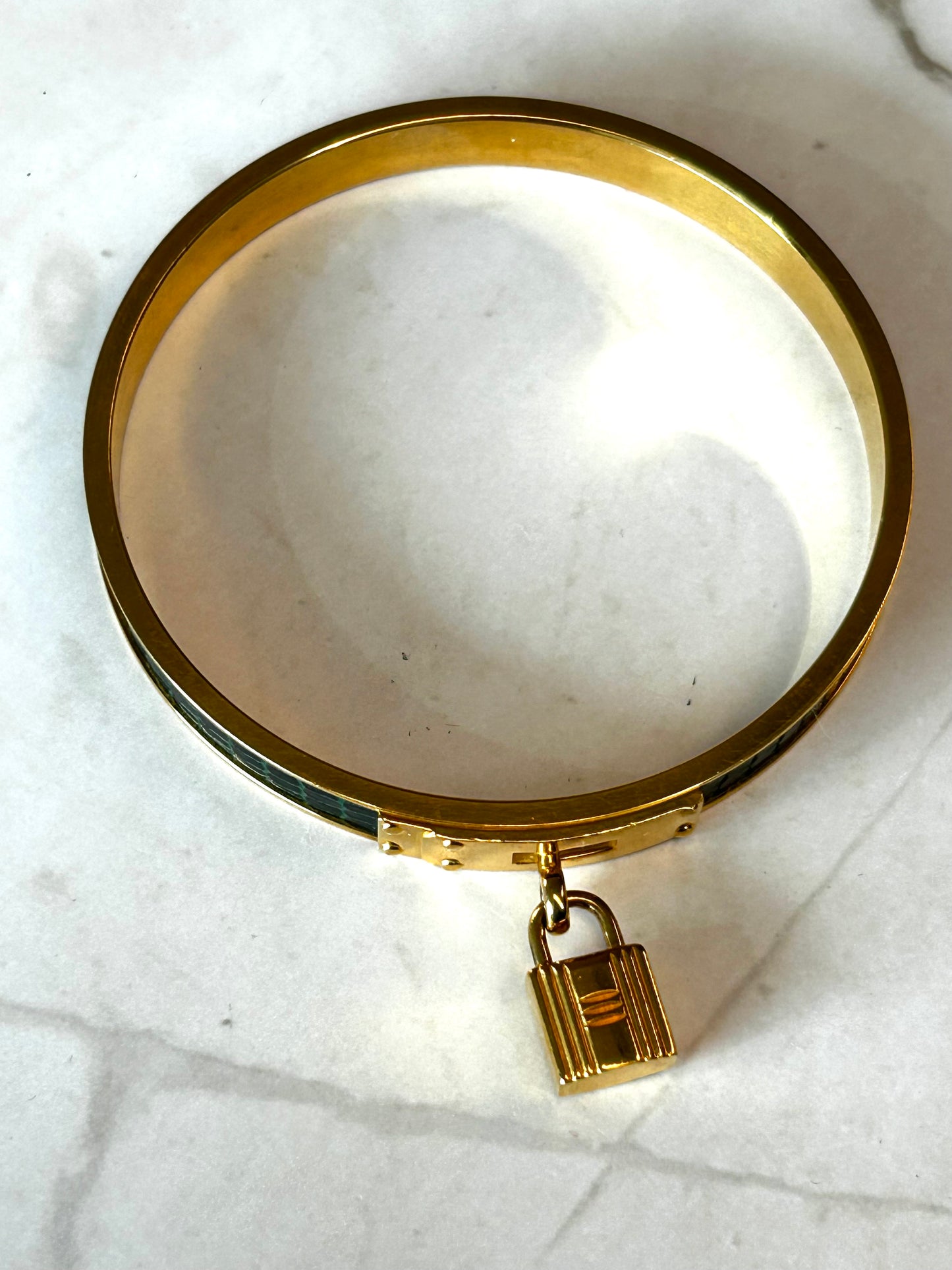 Hermes Kelly Lock Cadena Bangle Bracelet