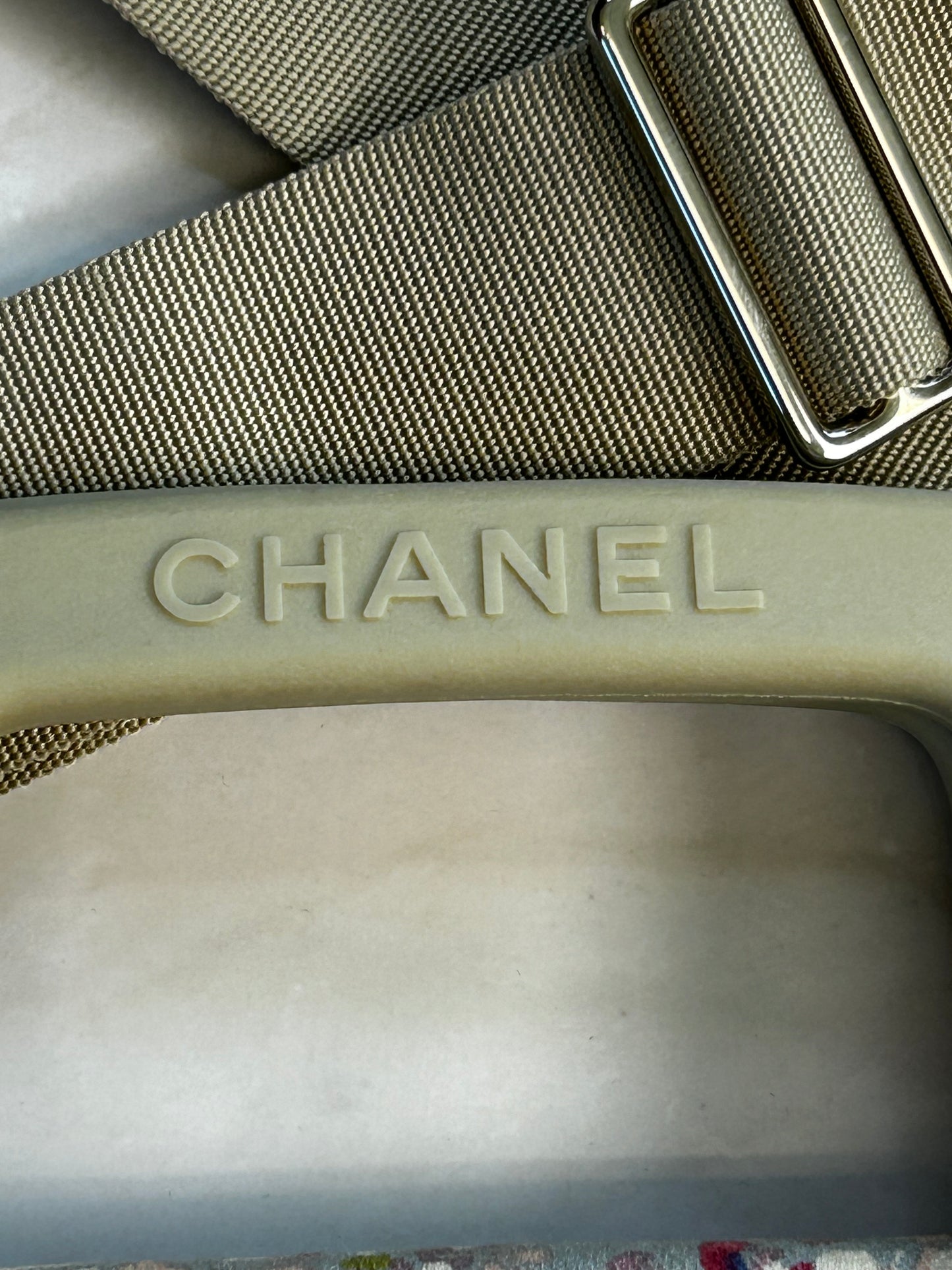 CHANEL Multicolor canvas clover tote bag