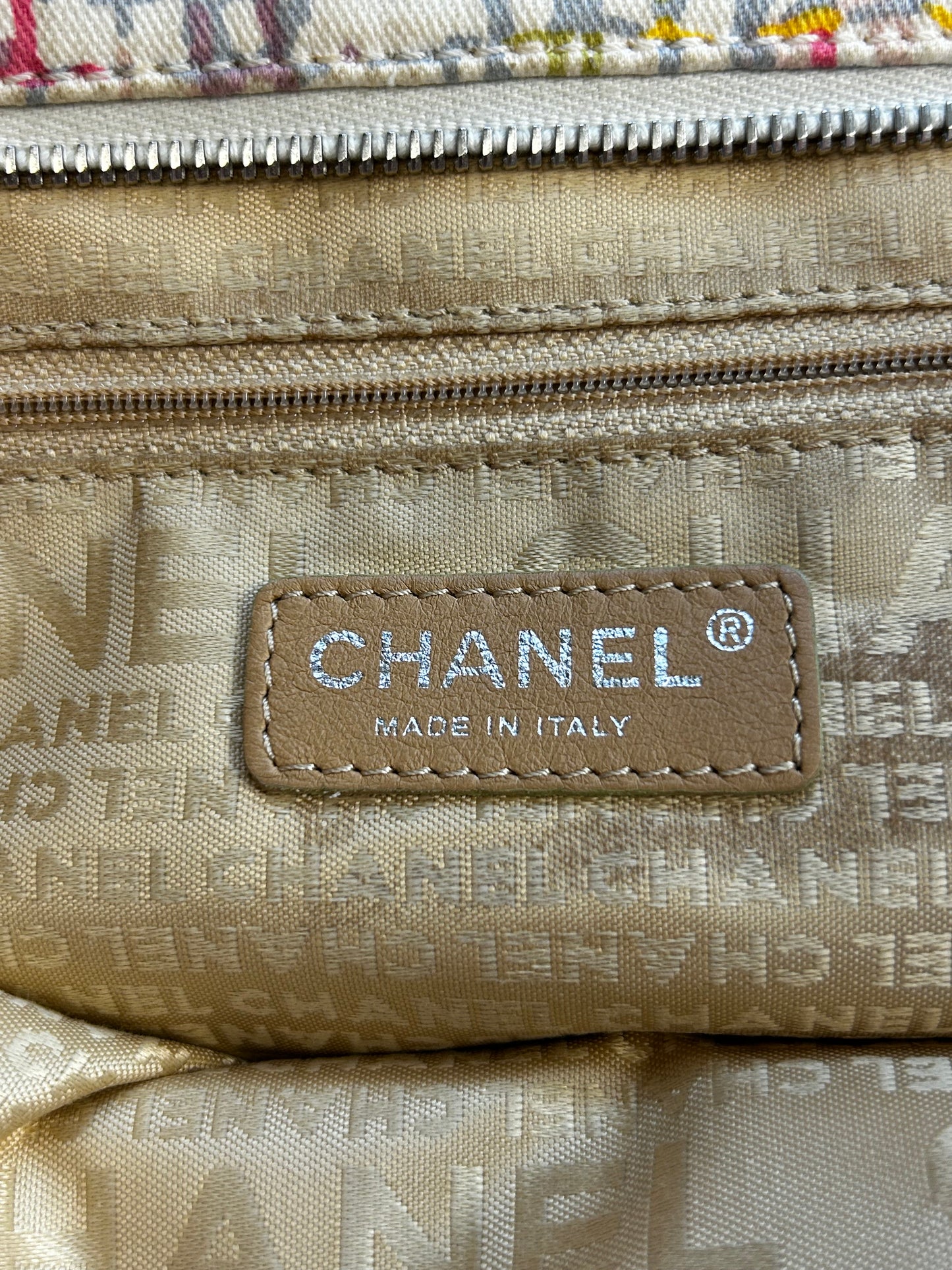CHANEL Multicolor canvas clover tote bag