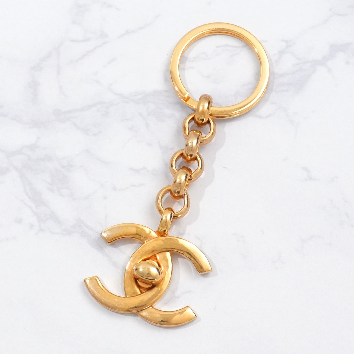 Vintage chanel turnlock charm / key ring