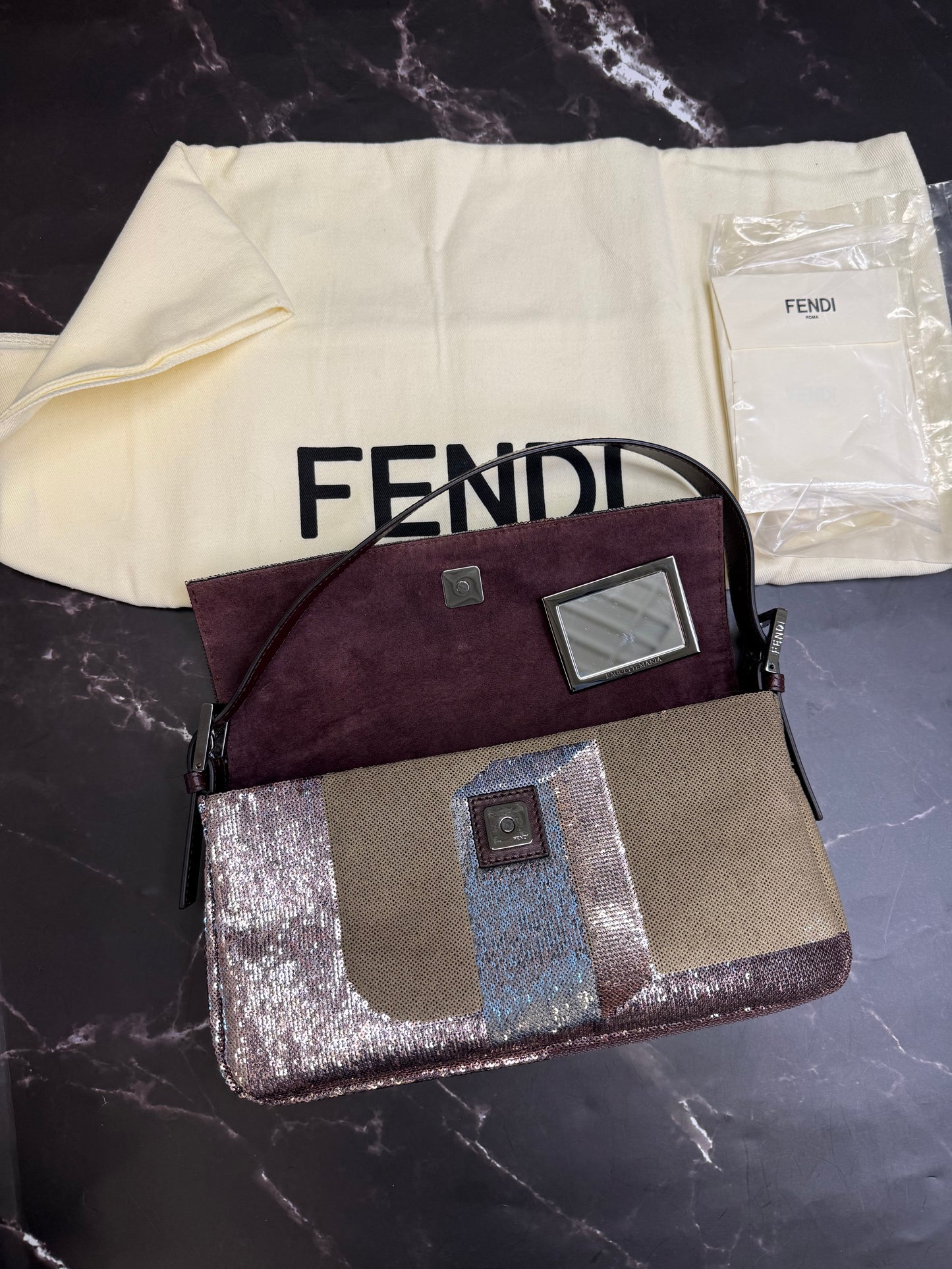 Fendi Baguette Mania Sequined Bag