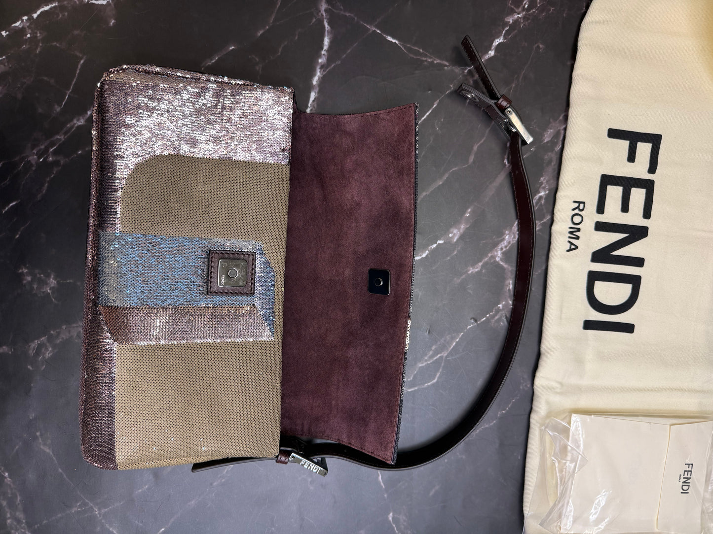 Fendi Baguette Mania Sequined Bag