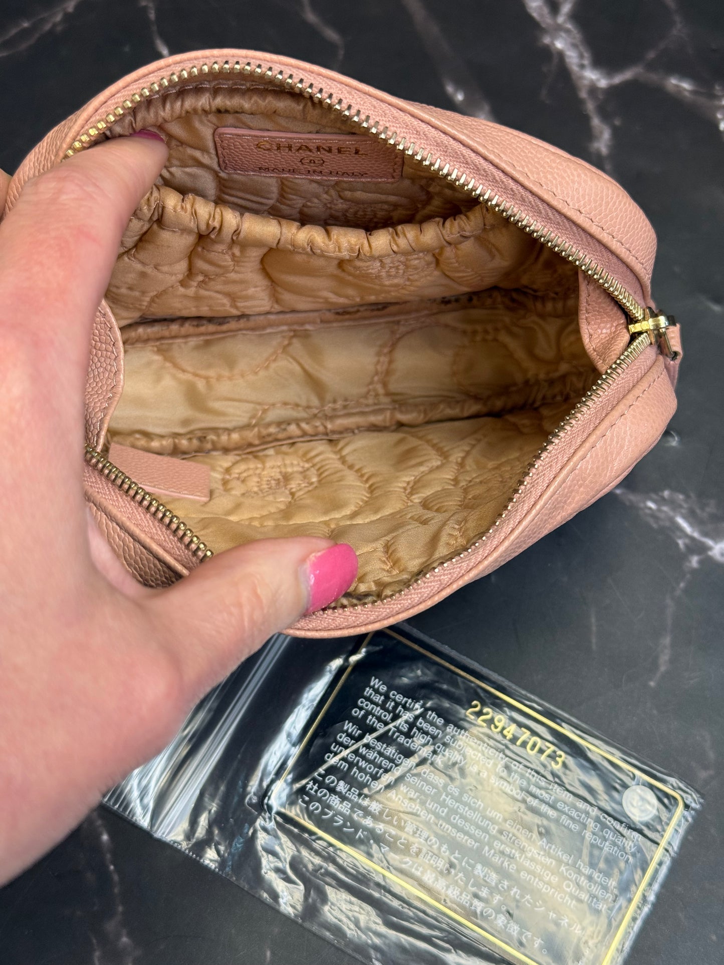 Chanel Mini Pink Camilla Caviar Vanity