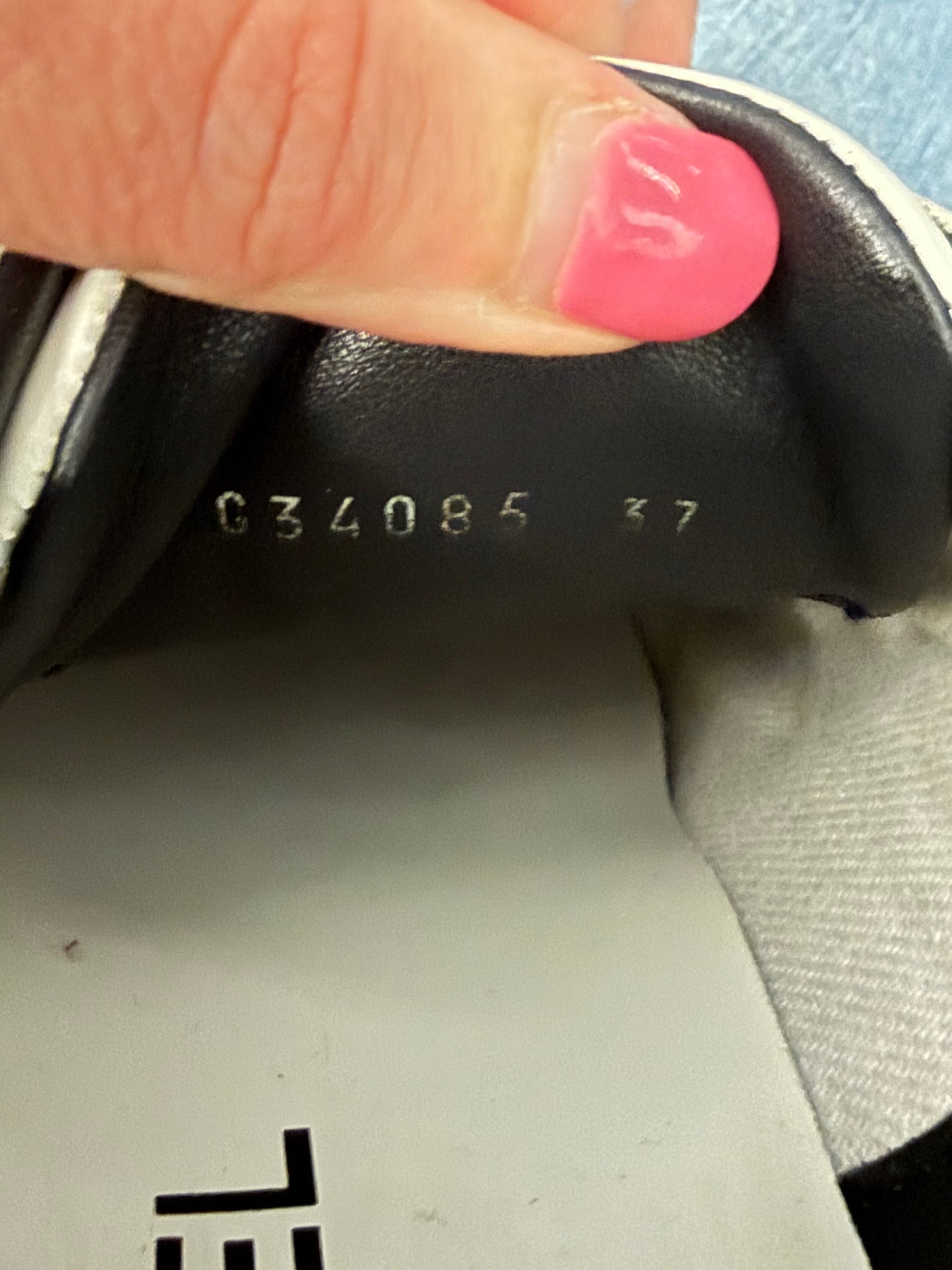 Chanel Sneakers with Logo shoelaces and CC logo on back