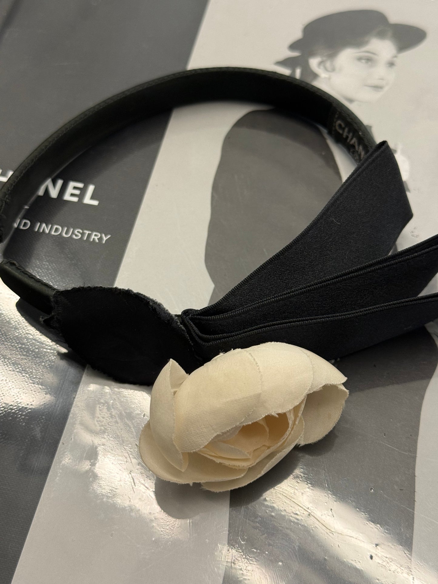 Vintage Chanel Headband with Camellia flower