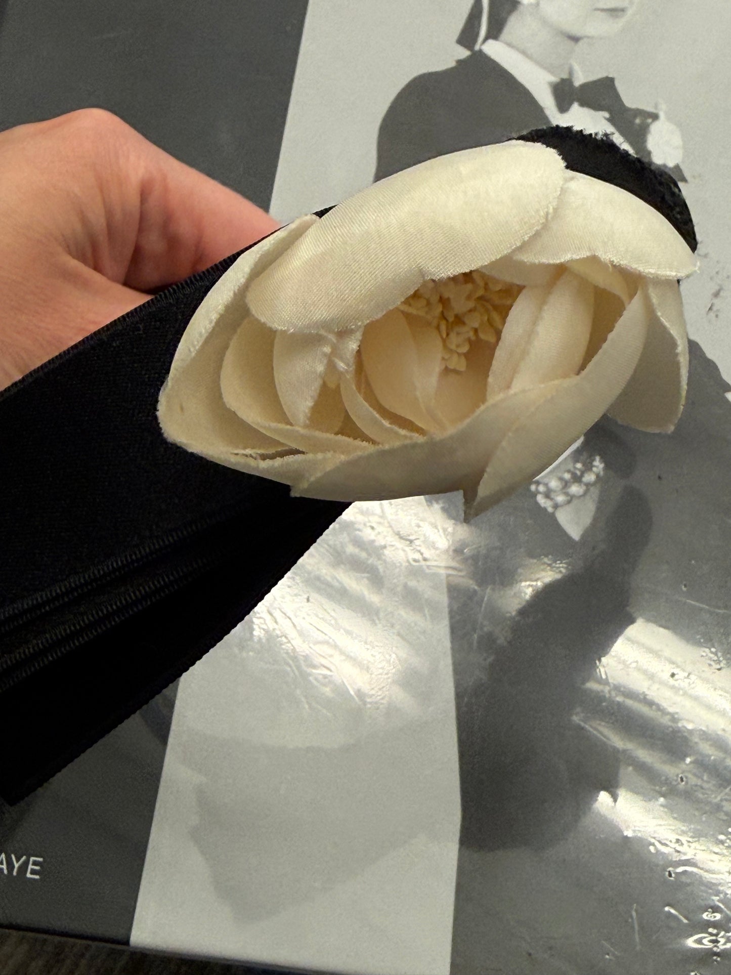 Vintage Chanel Headband with Camellia flower