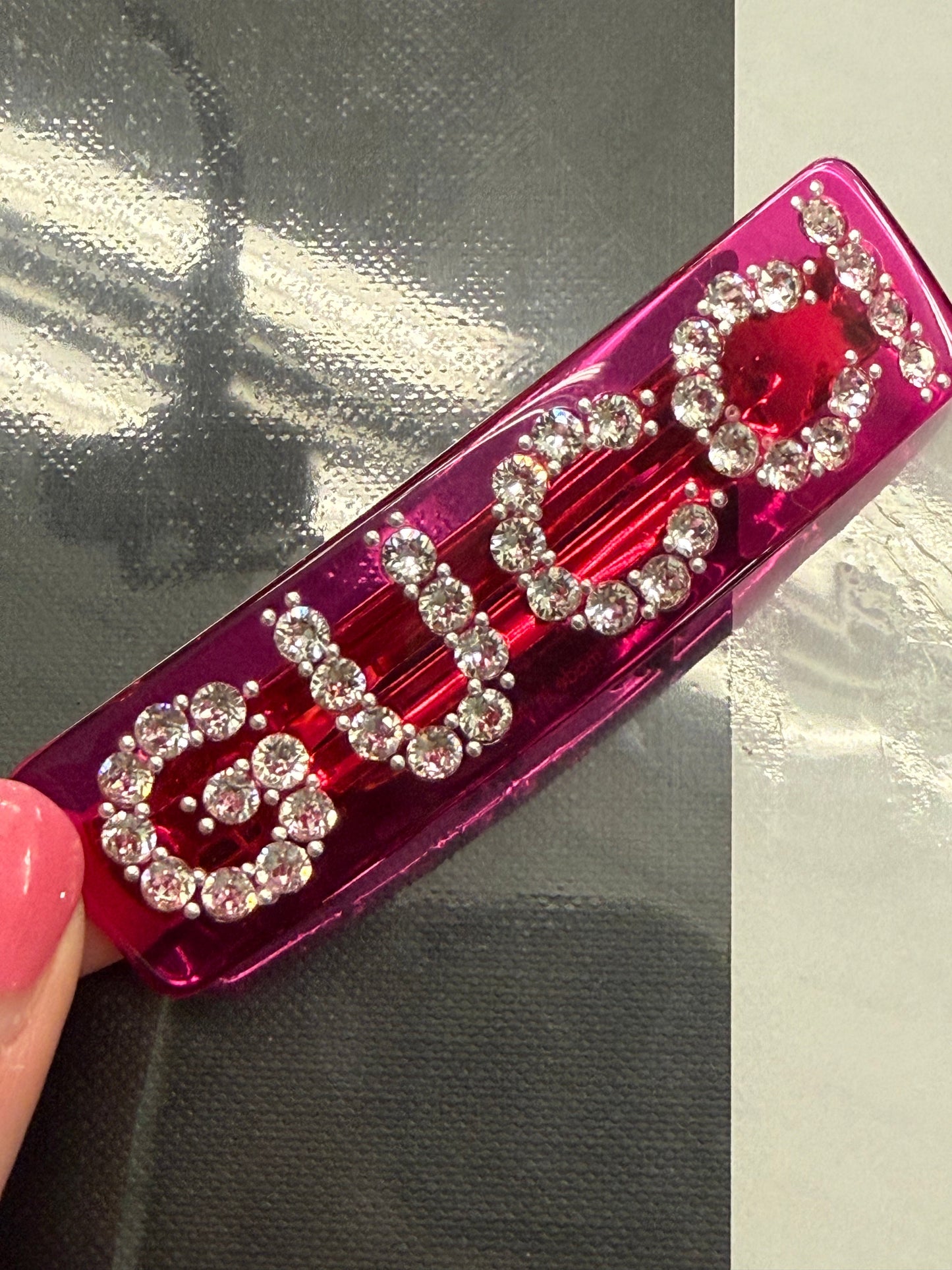 Gucci Pink Sparkly Hair Clip