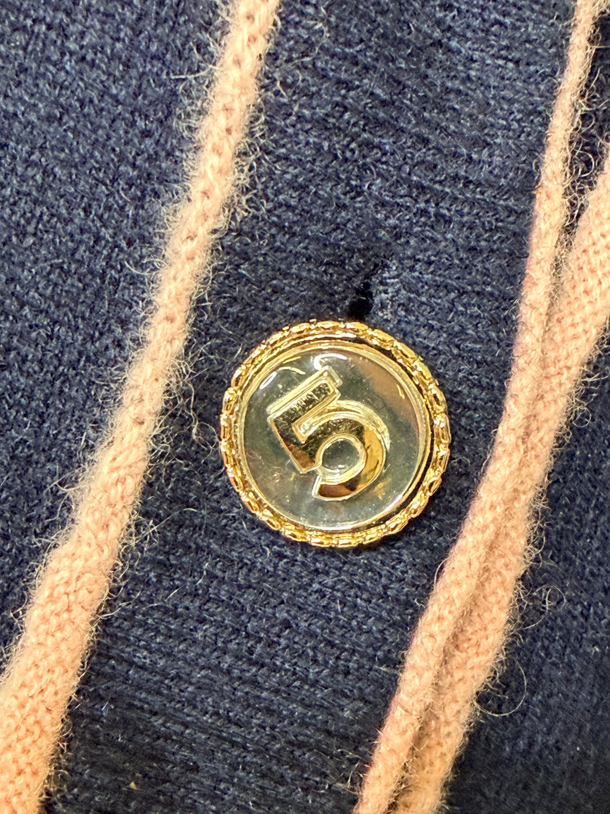 CHANEL 21P Runway 100% cashmere No. 5 button cardigans FR48