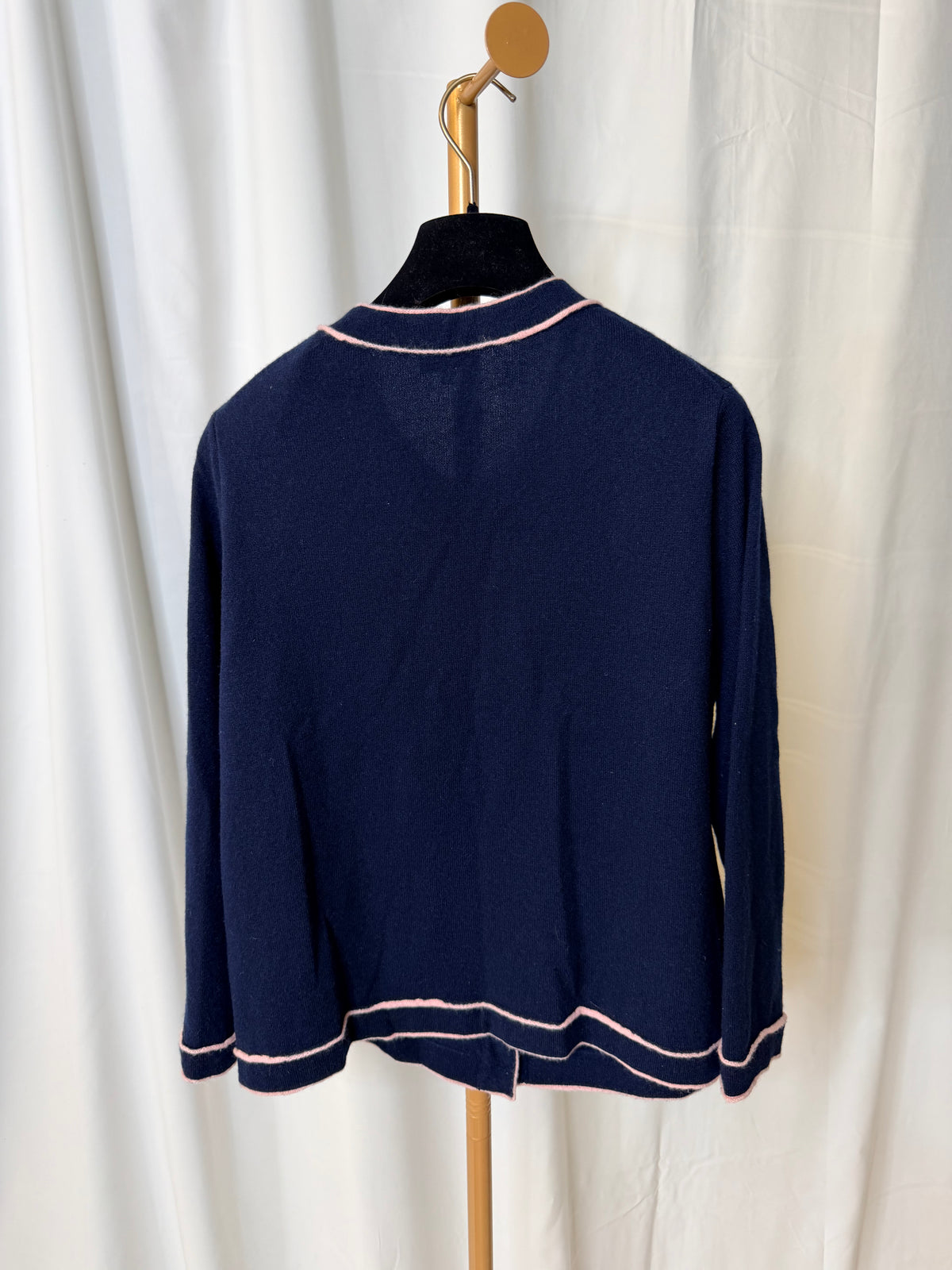 CHANEL 21P Runway 100% cashmere No. 5 button cardigans FR48