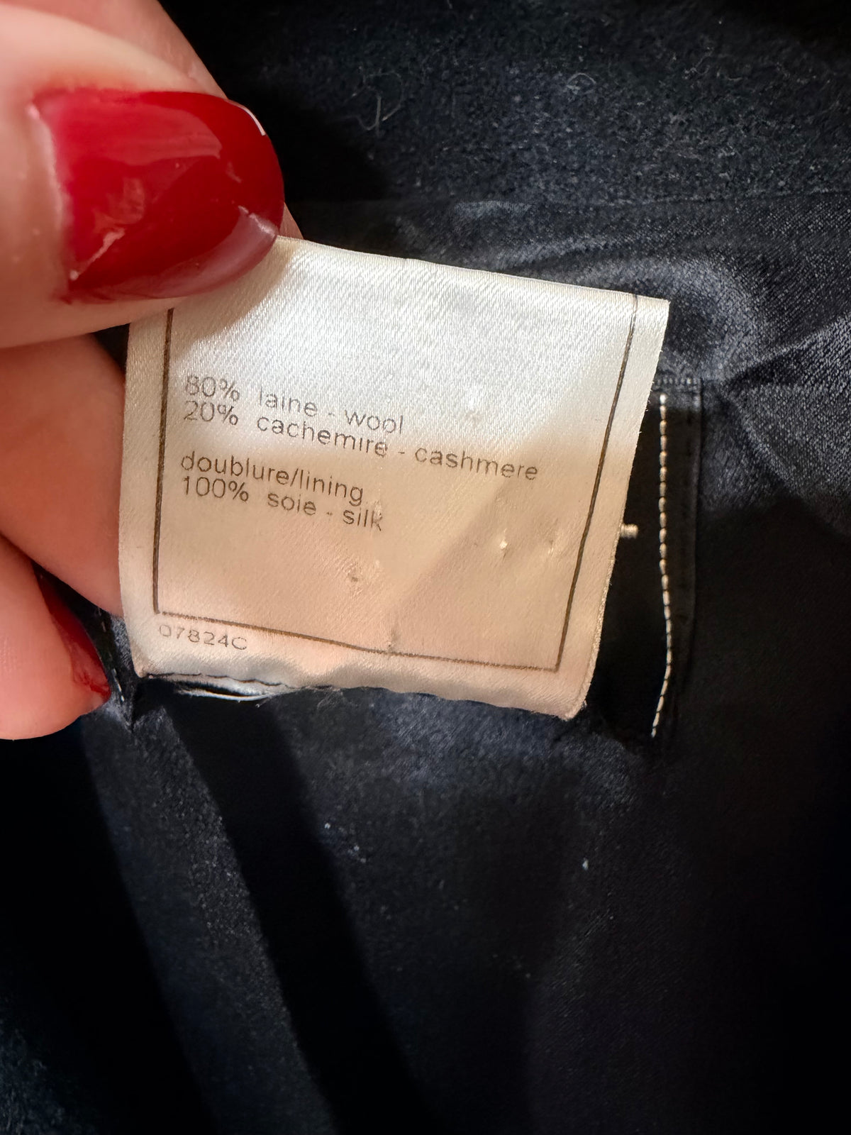Chanel 98A (1998 Autumn/Fall Collection) Double-Breasted Long Coat in black fr 40