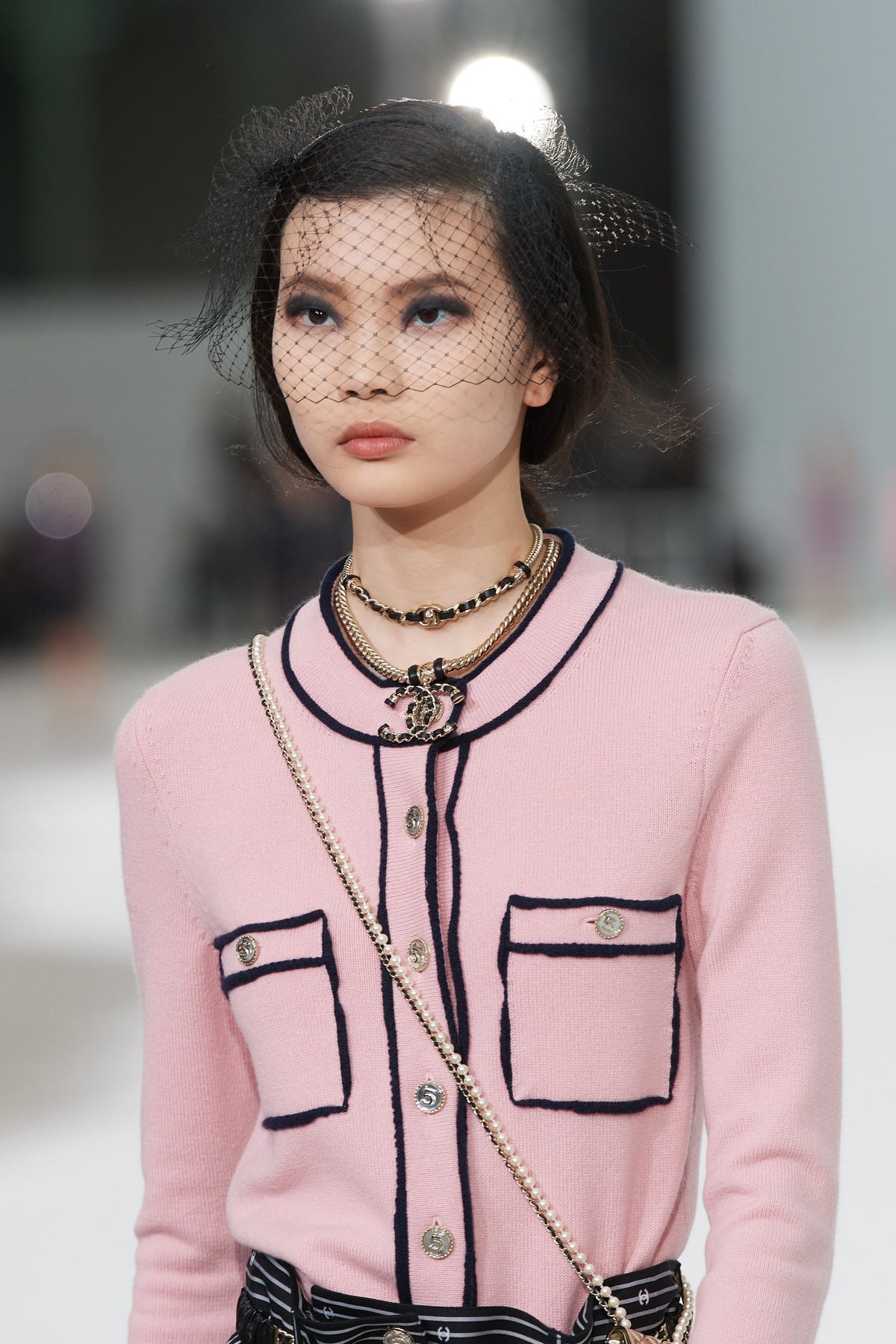 CHANEL 21P Runway 100% cashmere No. 5 button cardigans FR48