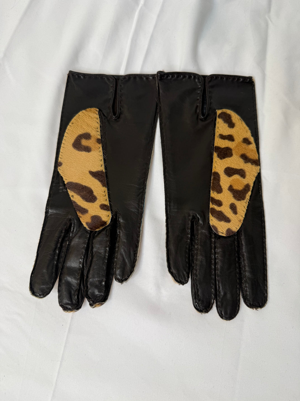 Prada leopard Pony Hair Cloves size 8