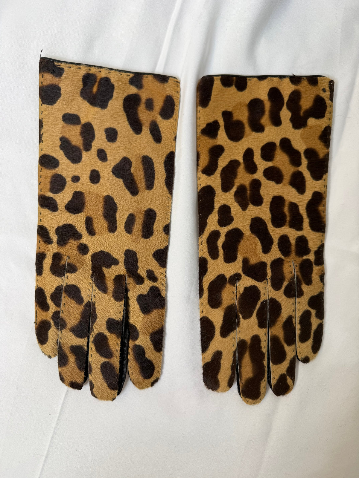 Prada leopard Pony Hair Cloves size 8