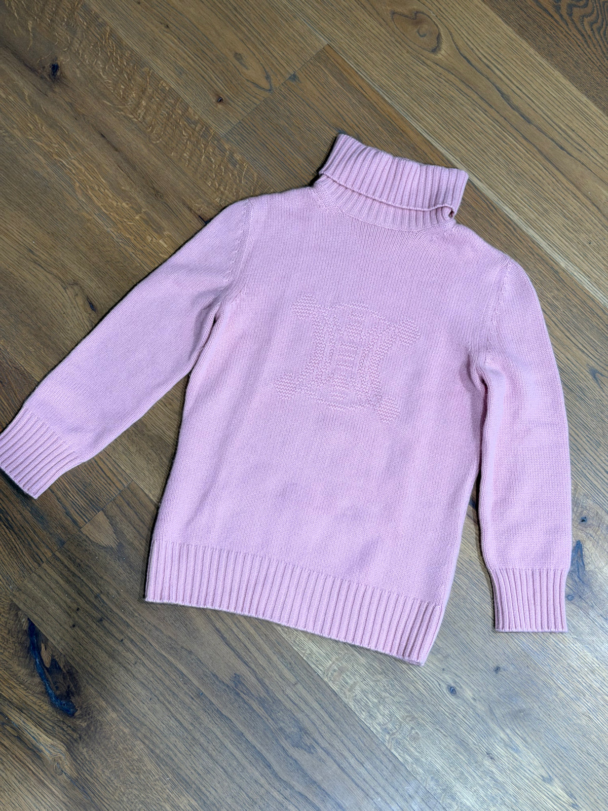 Celine Triomphe Logo Turtleneck Sweater in Pink