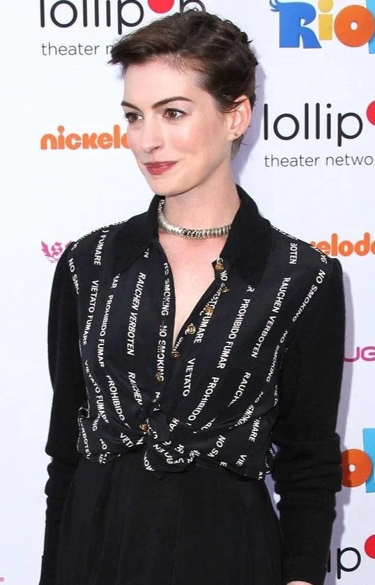 Chanel Vintage Silk Blouse from 1989 Runway " NO SMOKING"