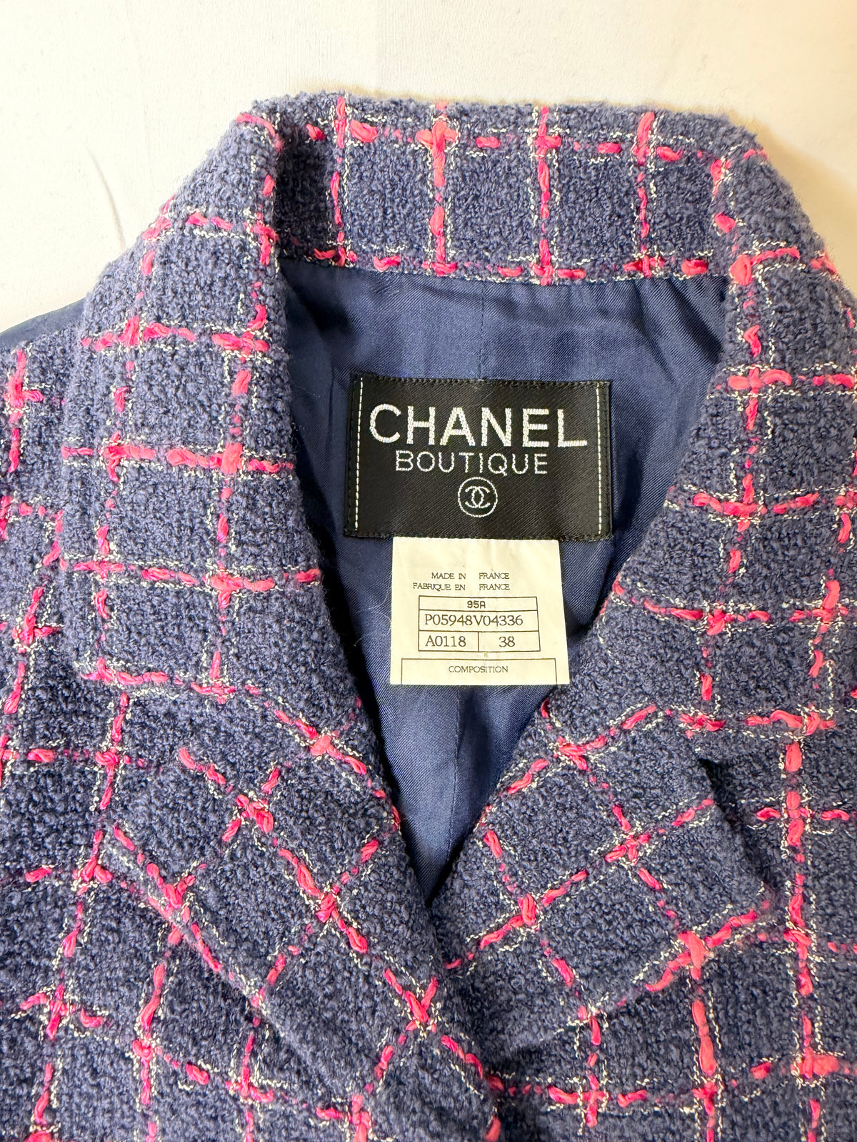 Chanel 95A Fr 38 Tweed Vest