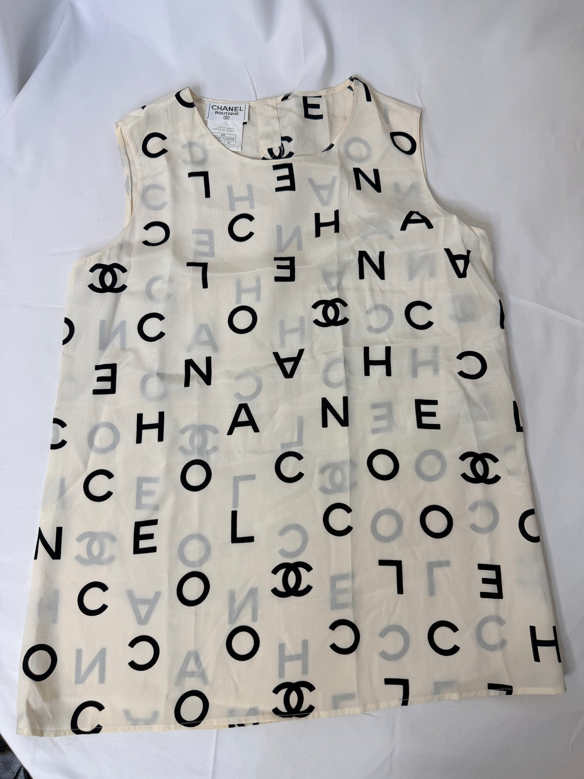 Chanel Alphabet Soup Sleeveless Tank from 97P