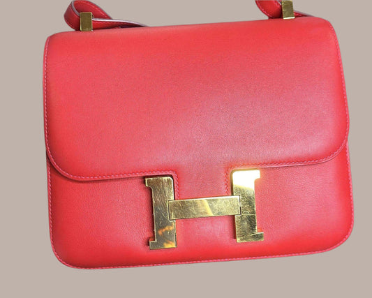 HERMES  swift Constance 24 Rouge Casaque 2014