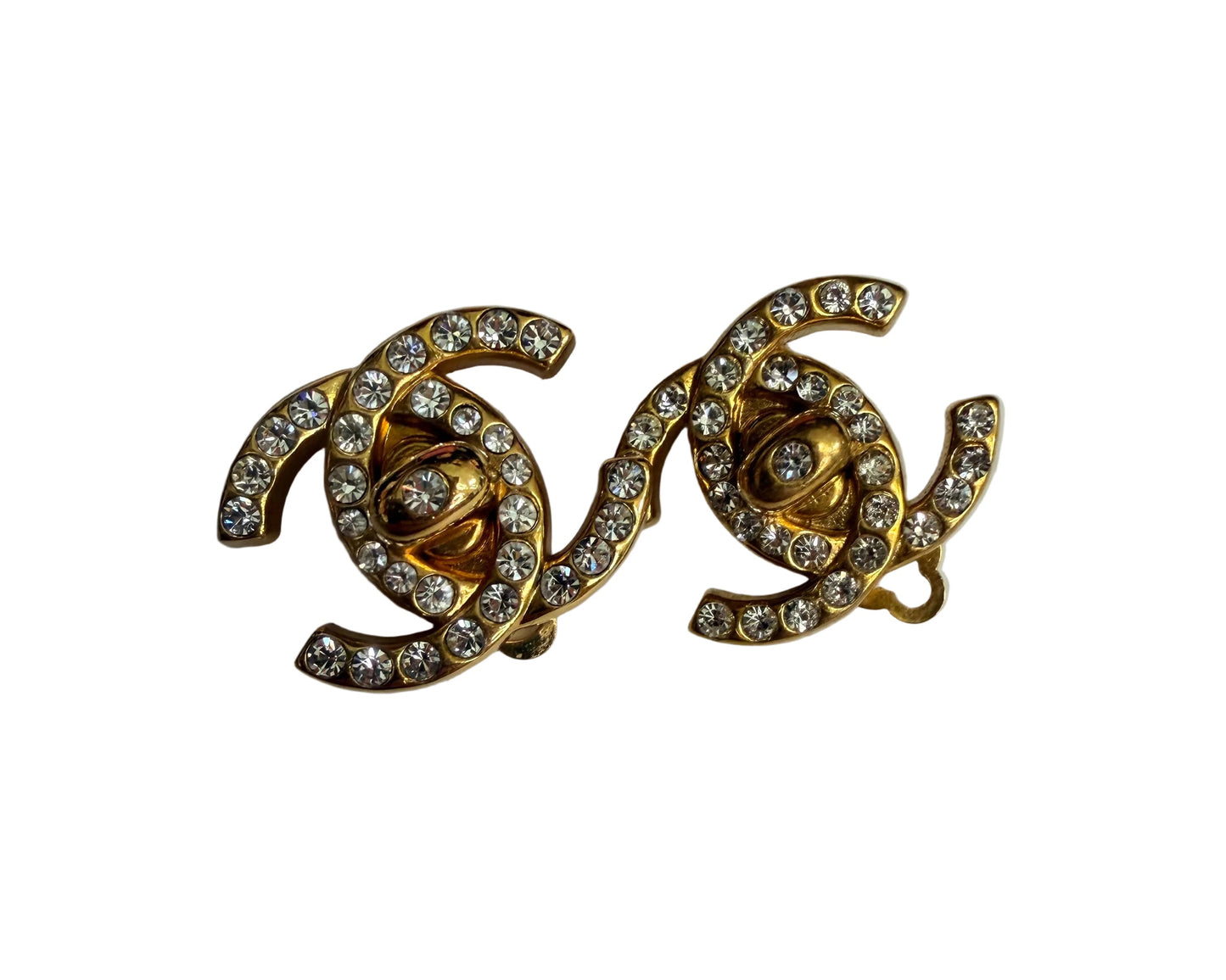 Super Collectible Chanel Turnlock Rhinestone Clips