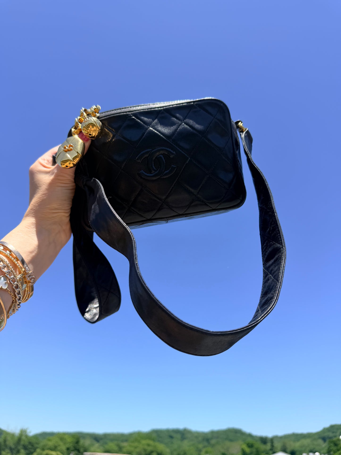 Vintage Chanel Series 1 Camera Bag with Card and sticker