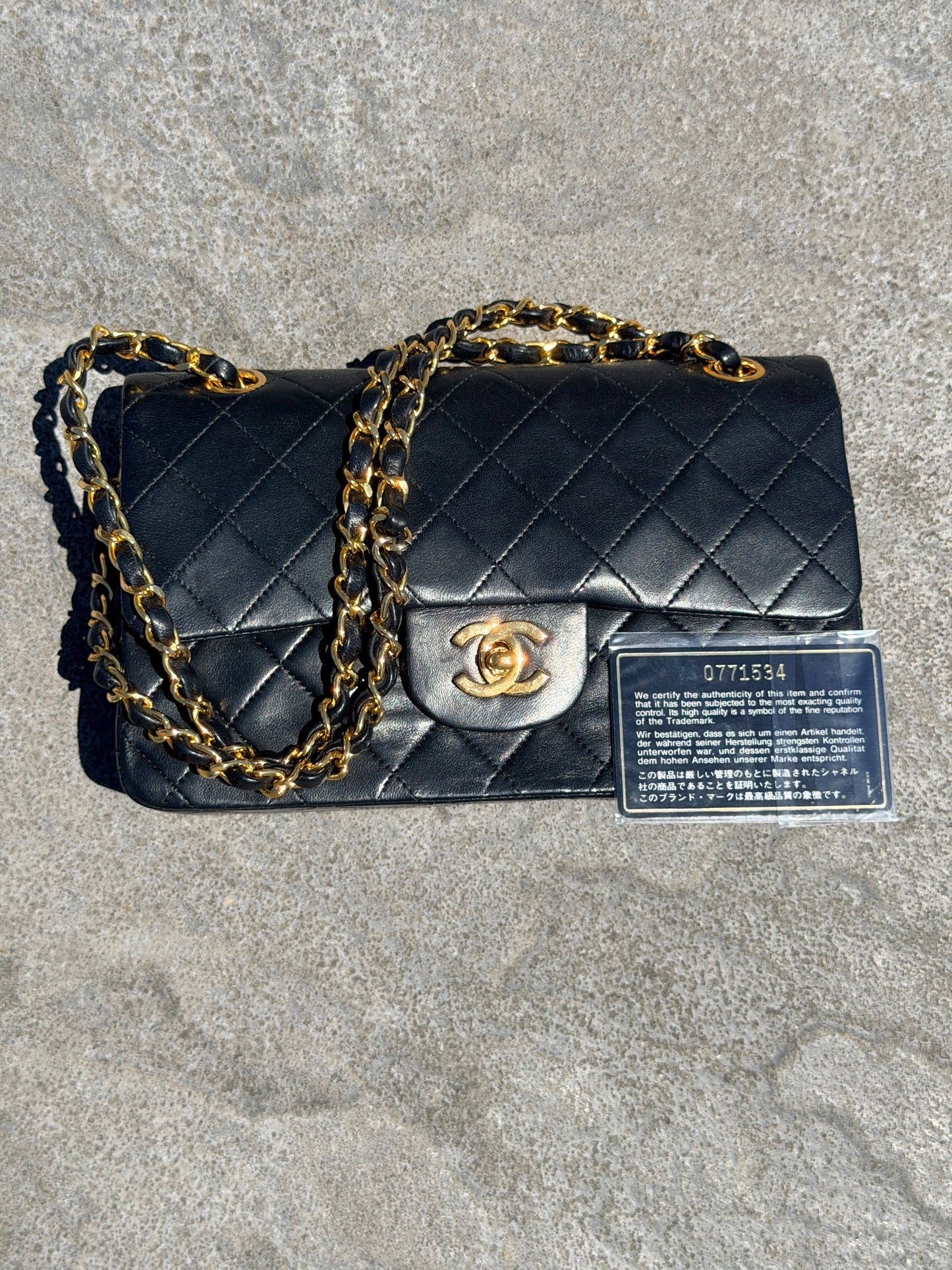 Chanel Medium Classic Double Flap Bag Lambskin and Gold Hardware series 0!