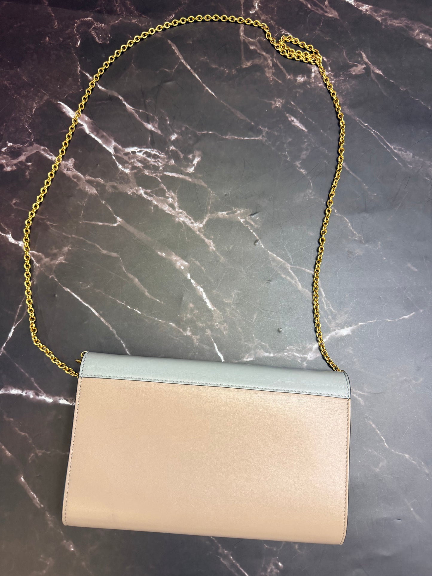 Celine Trifold Leather Wallet on chain WOC