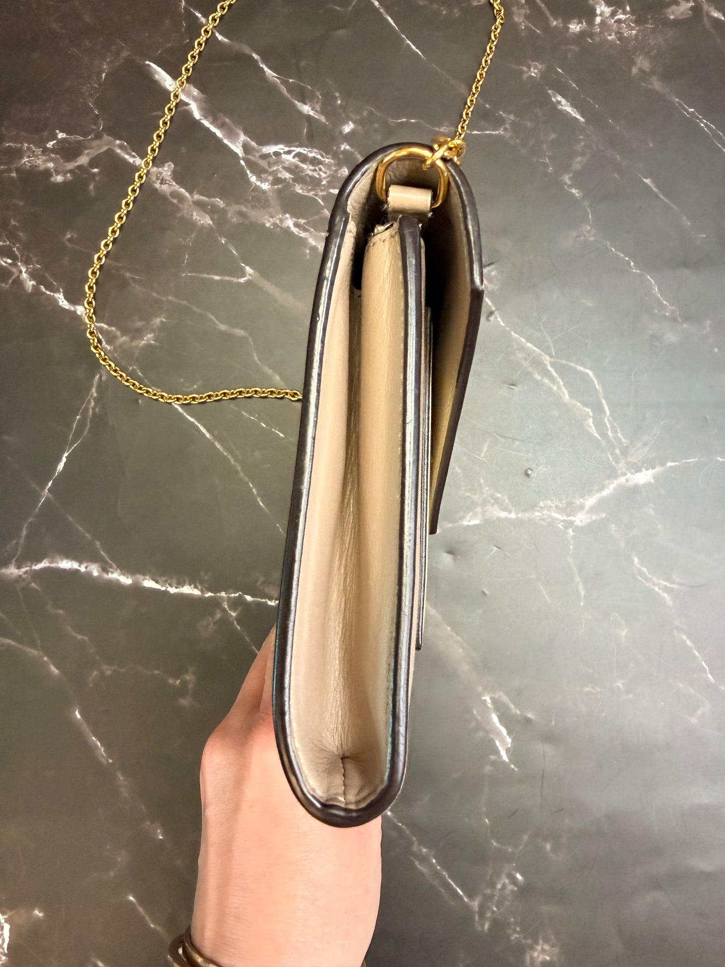 Celine Trifold Leather Wallet on chain WOC