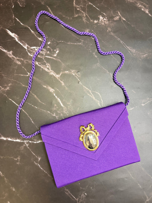Vintage Christian Dior Purple Evening Satin Bag