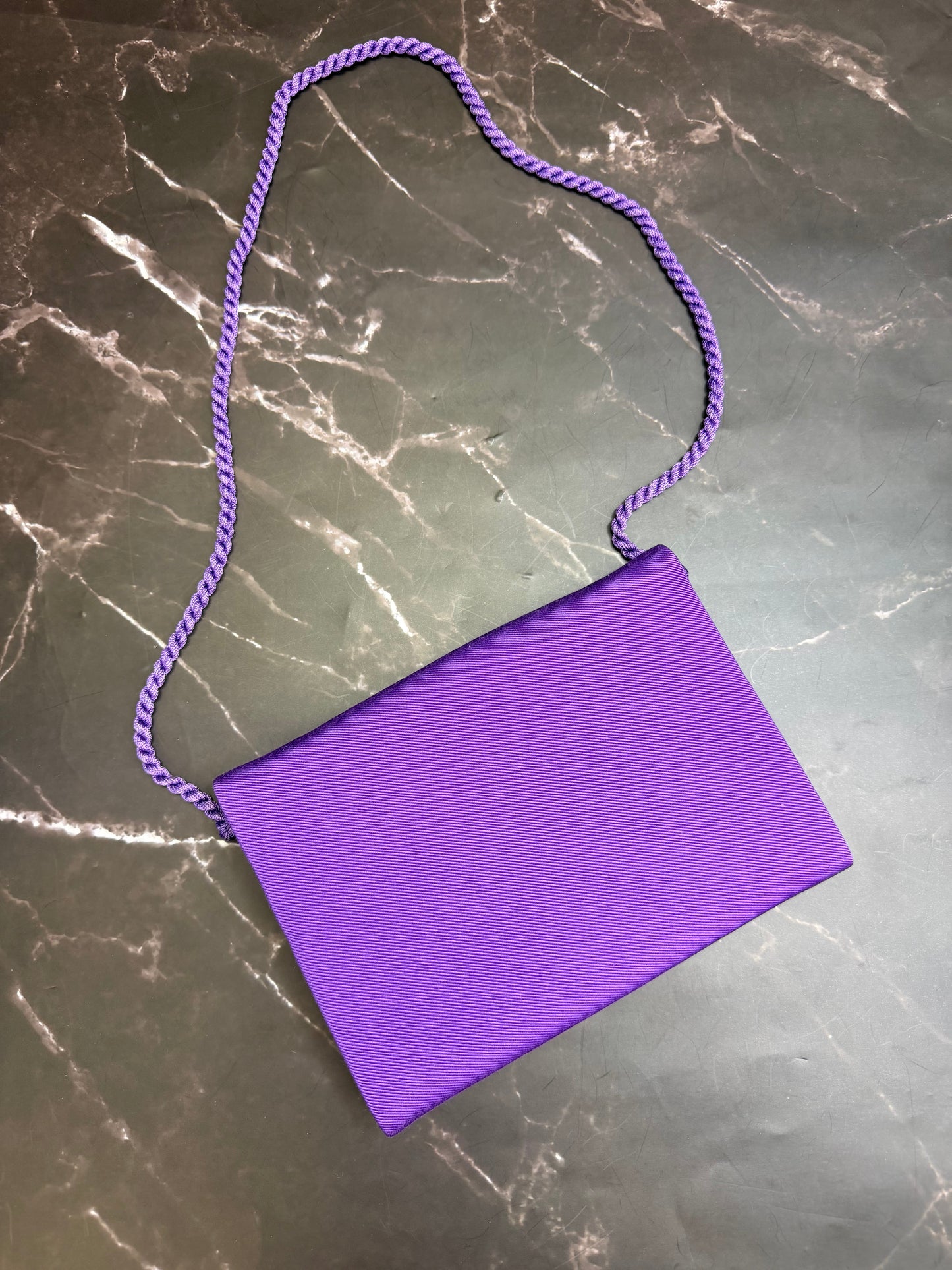 Vintage Christian Dior Purple Evening Satin Bag