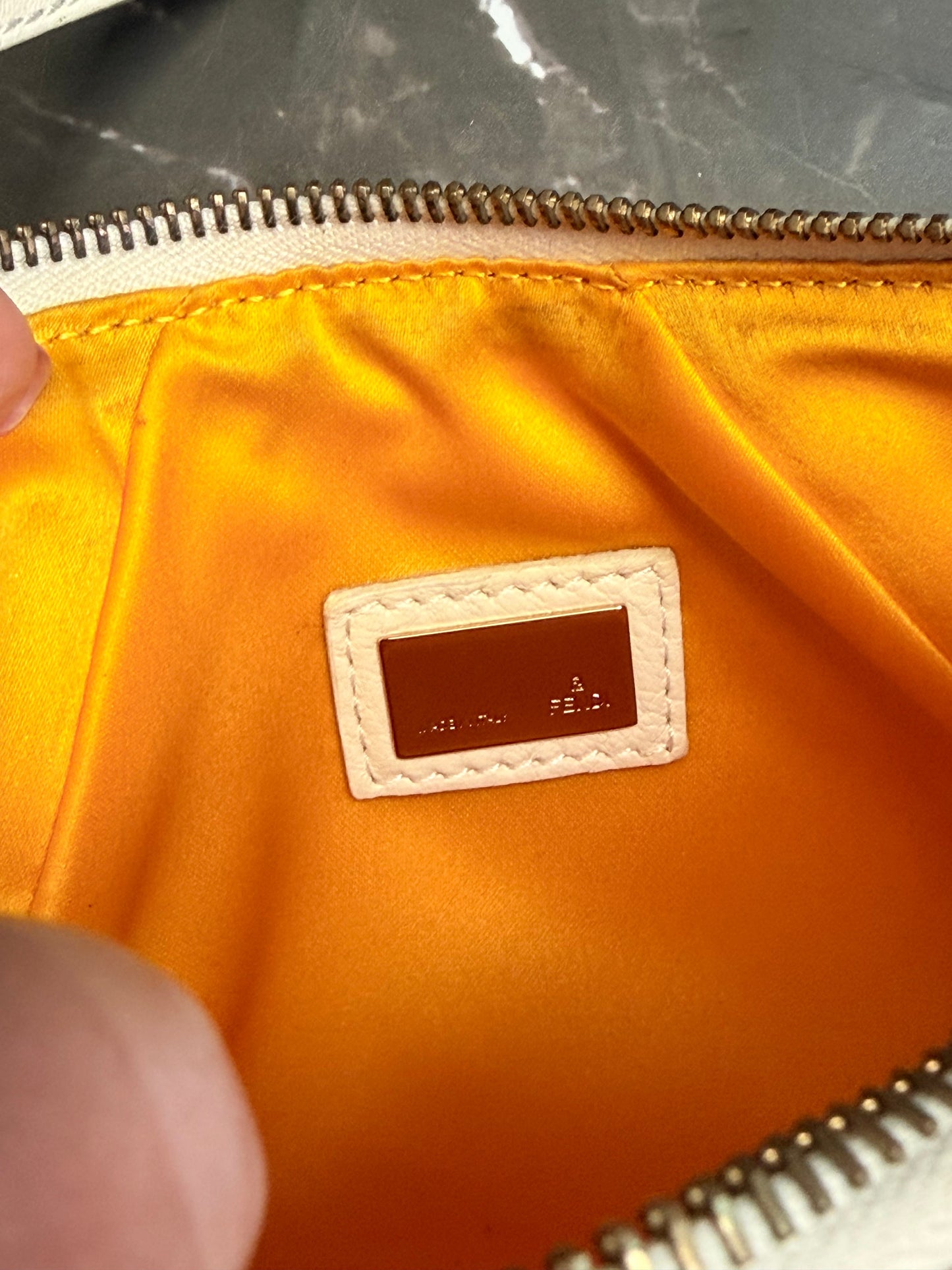RARE Fendi Vintage Monogram Glitter Canvas Leather Pochette Handbag