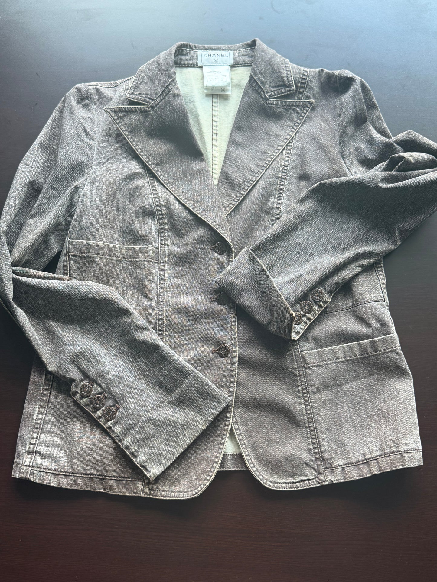 Chanel denim Jacket 02P Fr 40