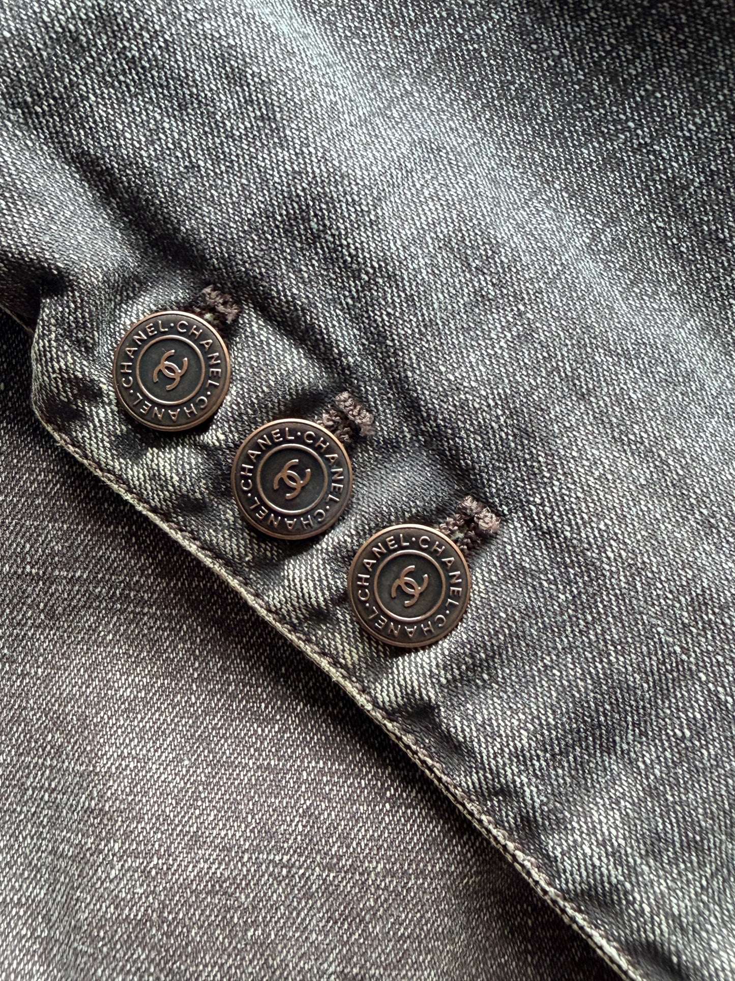 Chanel denim Jacket 02P Fr 40