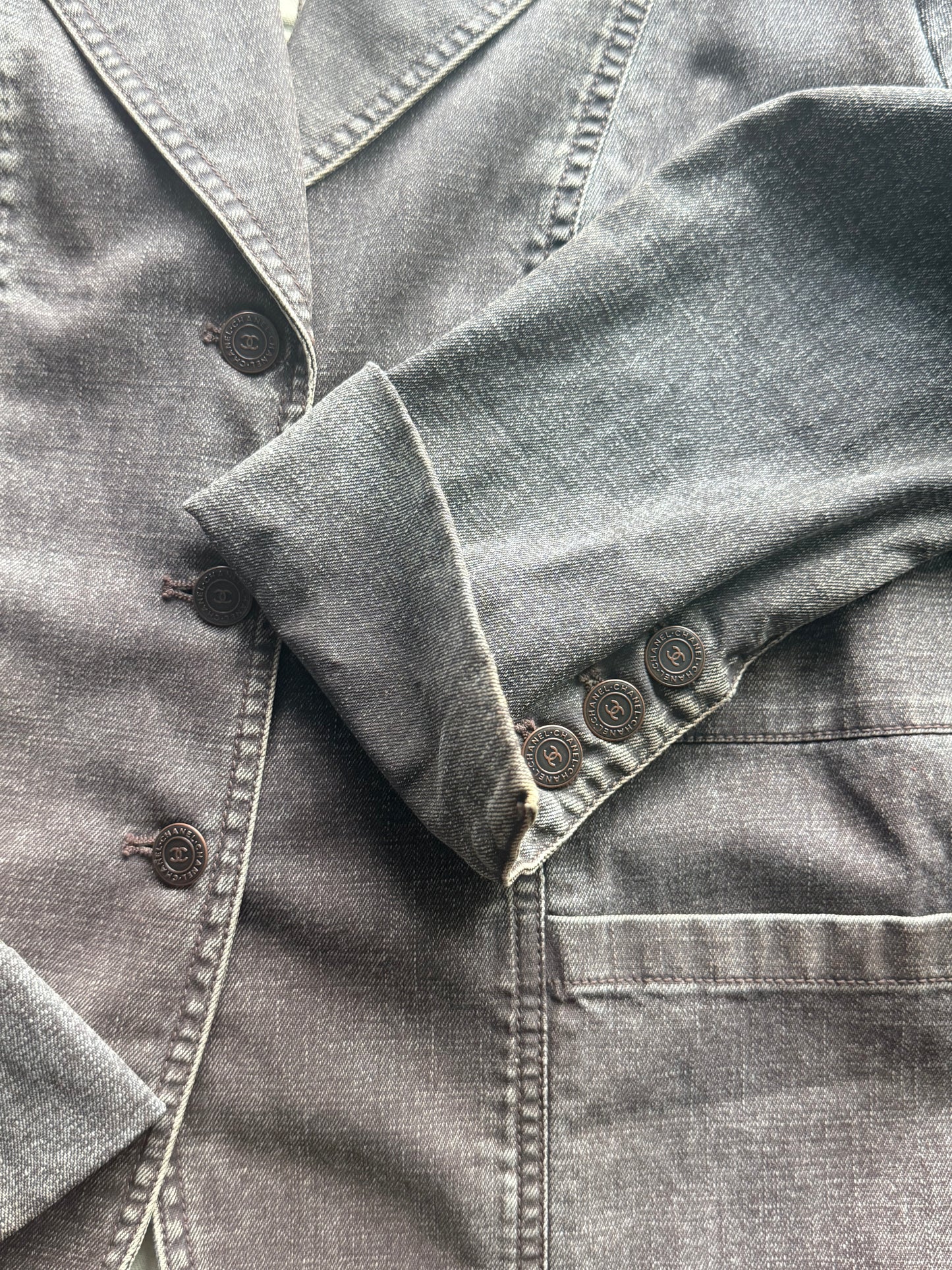 Chanel denim Jacket 02P Fr 40