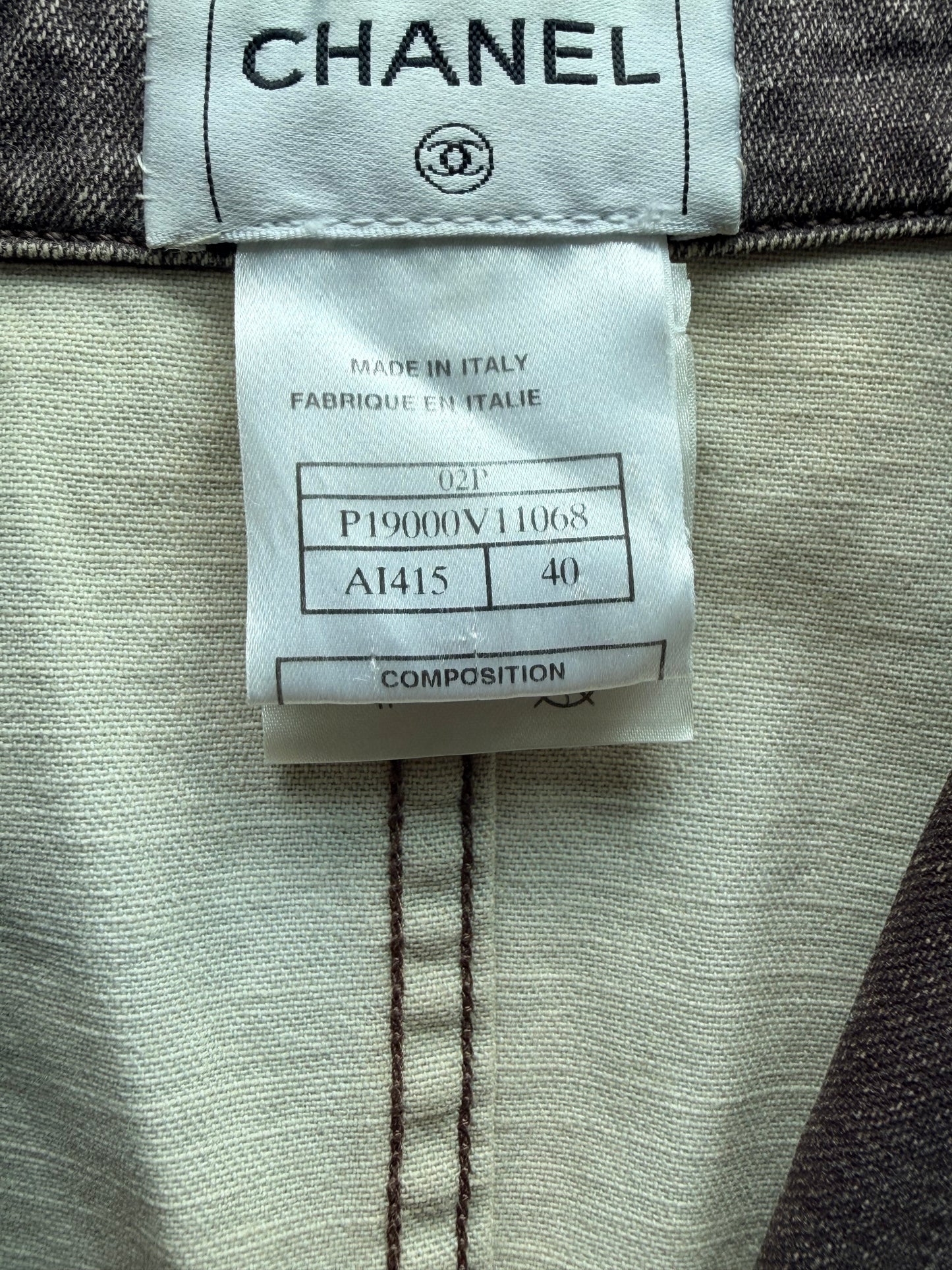 Chanel denim Jacket 02P Fr 40