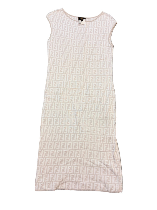 Fendi Cotton and Silk Zucca Print Dress