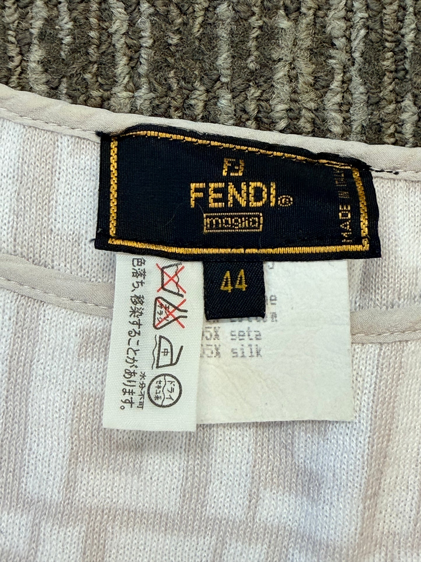Fendi Cotton and Silk Zucca Print Dress