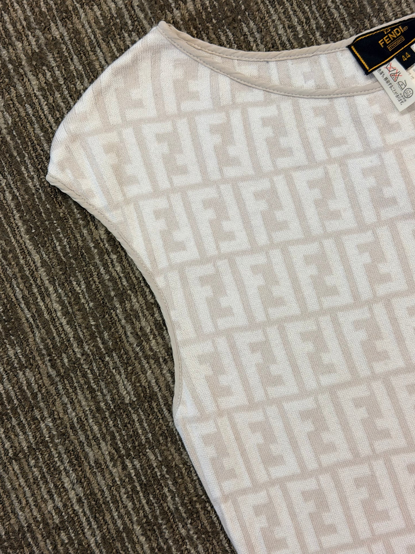 Fendi Cotton and Silk Zucca Print Dress